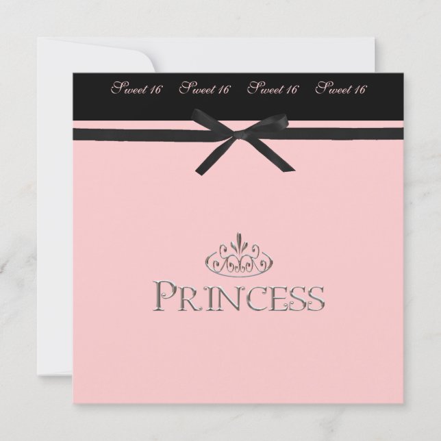 Princess Party Invitation Sweet 16 (Front)