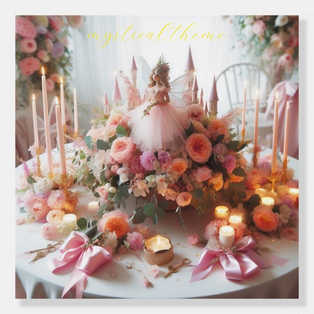 princess party, mystical theme foam board (Front)