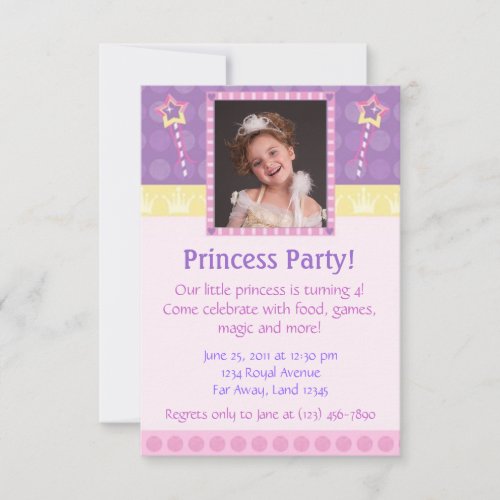 Princess Party Photo Invitation