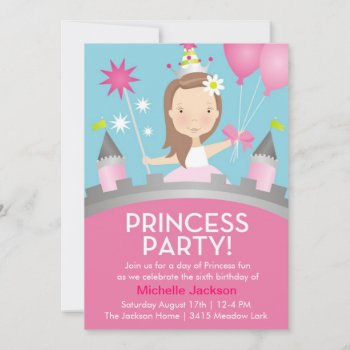 Princess Party -pink Invitation by SERENITYnFAITH at Zazzle