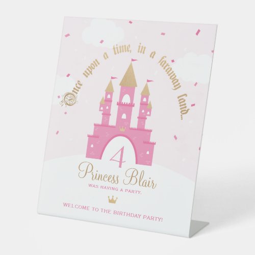 Princess Party Plates Pedestal Sign