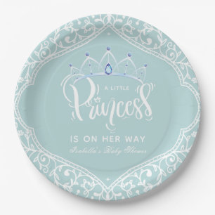 Princess Party Royal Personalized Baby Shower Paper Plates