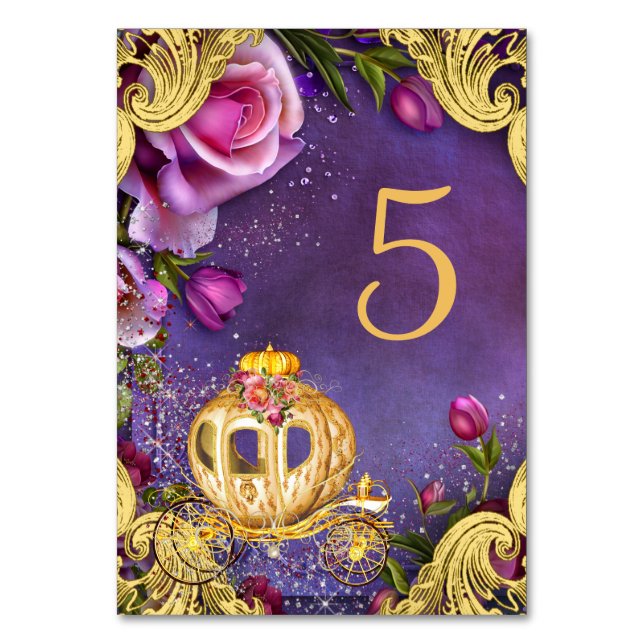 Princess Party Table Cards (Front)