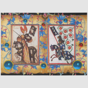 PRINCESS PENTHESILEA AND BLUE KNIGHT ON HORSEBACK TISSUE PAPER