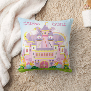 Princess! Personalized Castle Throw Pillow