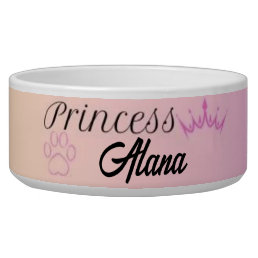 Princess pet bowl for dogs and cats, unique gift