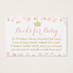 Princess Pink and Gold Baby Shower Books For Baby | Zazzle