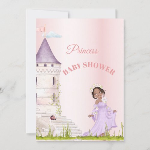 Princess Pink Baby Girl Shower  Invitation