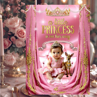 Princess Pink Baby Shower Baby Deer Invitation
