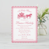 Princess Pink Baby Shower Invitation (Standing Front)