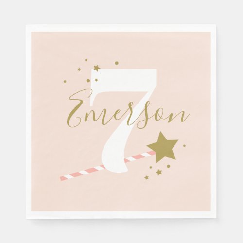 Princess Pink Birthday Party Napkins