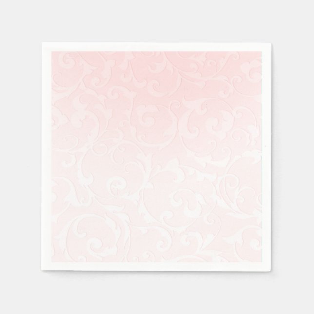 Princess Pink Damask Storybook Elegant Wedding Napkins (Front)