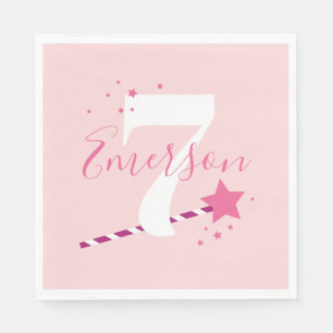 Princess Pink Girls Birthday Party Napkins