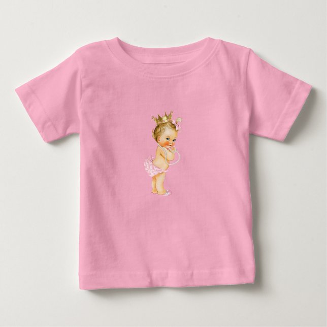 Princess Pink & Gold  Baby T-Shirt (Front)