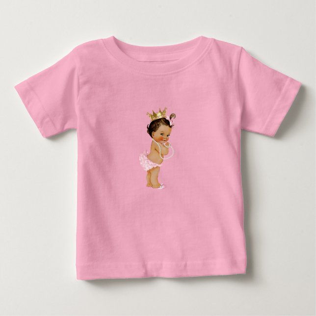 Princess Pink & Gold  Baby T-Shirt (Front)