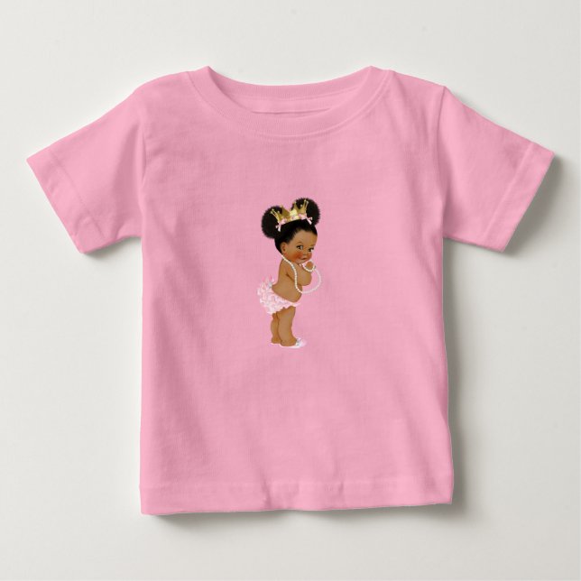 Princess Pink & Gold  Baby T-Shirt (Front)