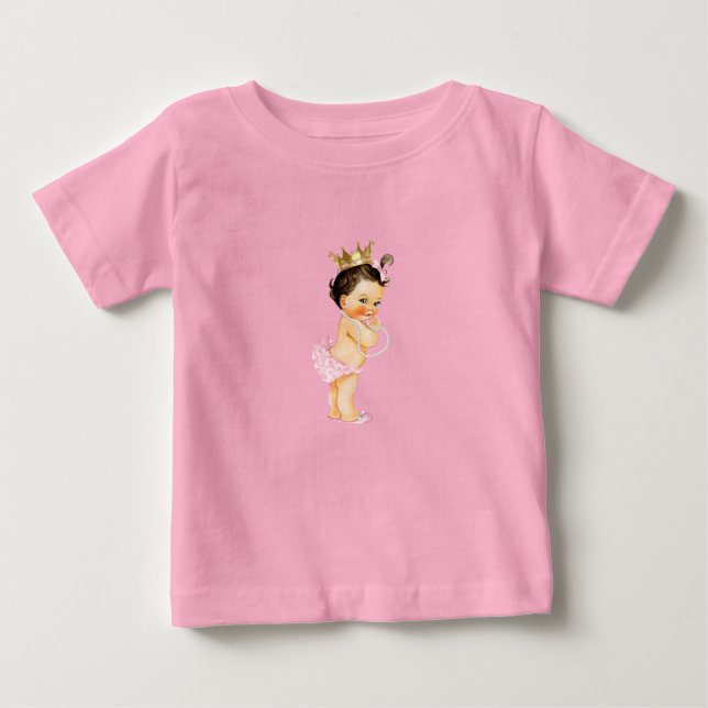Princess Pink & Gold  Baby T-Shirt (Front)
