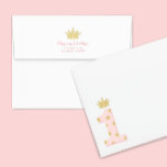 Princess Pink Gold Glitter Crown Birthday Party Envelope<br><div class="desc">This design is in pink and gold glittery gold confetti. Click the customize button for more flexibility with adding/modifying the text/graphics! Variations of this design, additional colors, as well as coordinating products are available in our shop, zazzle.com/doodlelulu*. Contact us if you need this design applied to a specific product to...</div>