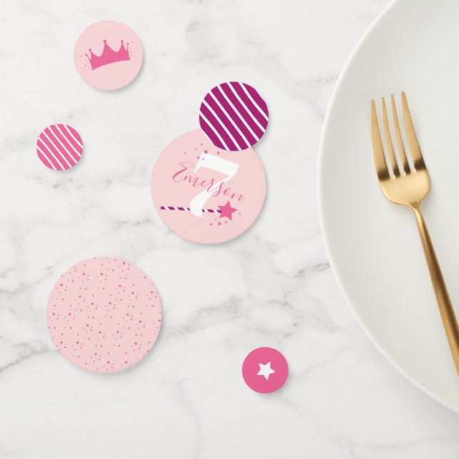 Princess Pink Kids Birthday Party Confetti (Group)