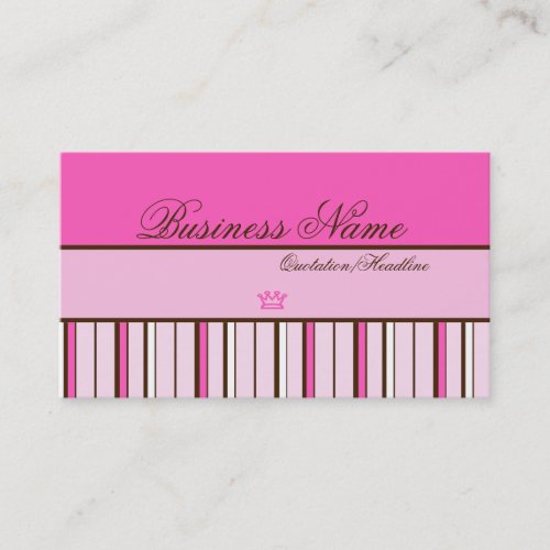 Princess Pink Little Crown Business Cards