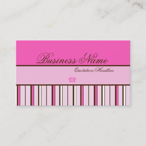 Customizable Princess Pink Little Crown Business Cards