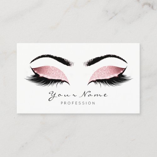 Princess  Pink Makeup Artist Lashes Beauty Studio Appointment Card