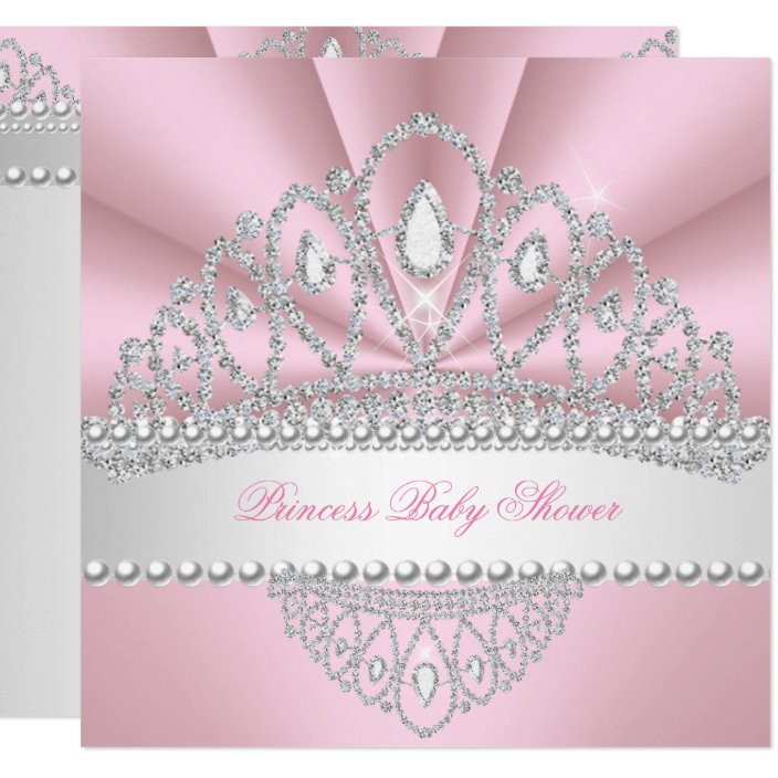 diamonds and pearls baby shower invitations