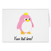 Princess pink penguin cartoon (Front Horizontal)