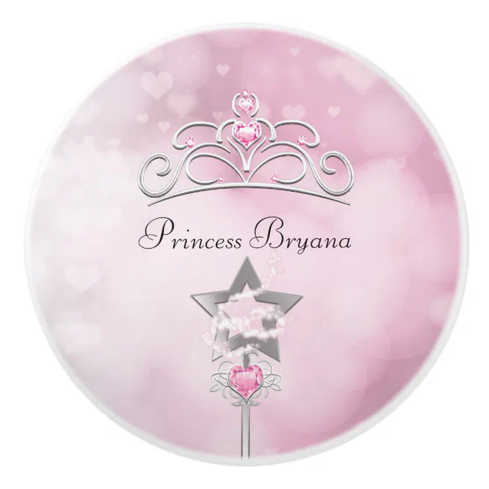 Princess Pink Wand Crown Royal, Crown Dresser Knobs