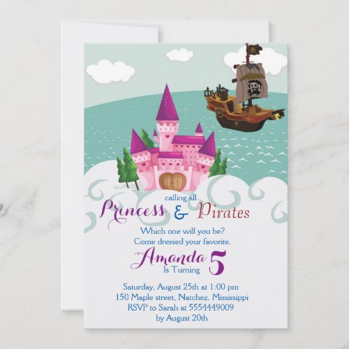 Princess Pirate Invitation