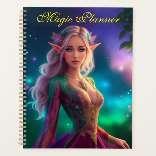 Princess pixie fairy colorful magenta glow pretty planner