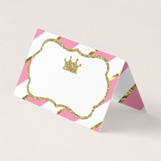 Princess Place Cards Food Cards Faux Gold Place Card