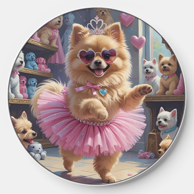 Princess Pomeranian Wireless Charger 👑🐶 (Front)