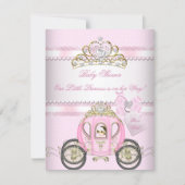 Princess Pretty Baby Shower Cute Girl Carriage Invitation (Front)