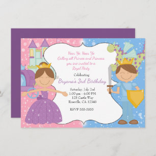 Princess & Prince Castle Royal Party Invitation