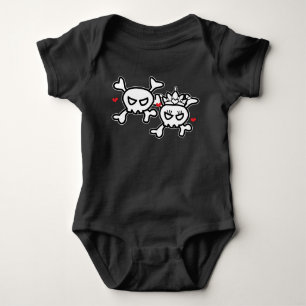 Princess & Prince Skull& Cross Bones Baby Bodysuit