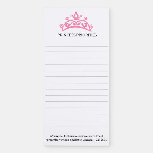 Princess Priorities Magnetic Notepad