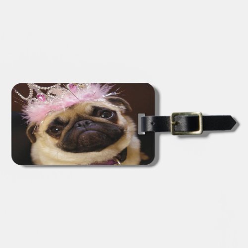 Princess Pug Luggage Tag