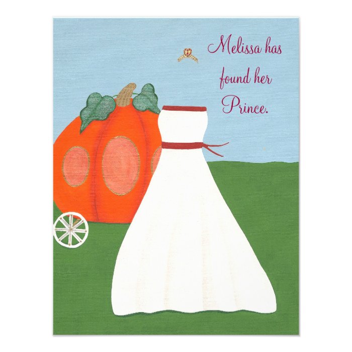 Princess Pumpkin Carriage Bridal Shower Invitation