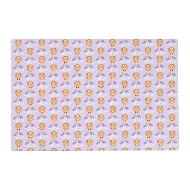 Princess purple birthday placemat (Front)