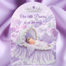 Princess Purple Lilac Baby Shower Tiara