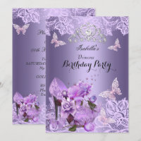 Princess Purple Lilac High Heel Rose Birthday 3