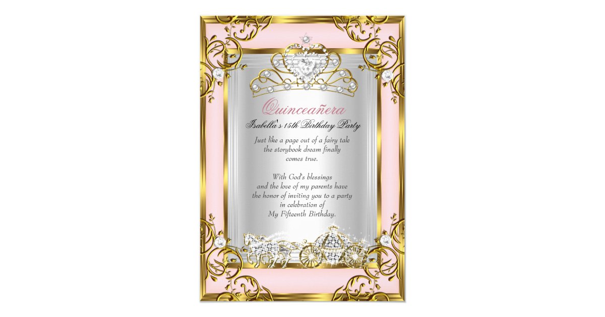 Princess Quinceanera Invitations 5