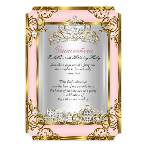 Princess Quinceanera Invitations 3