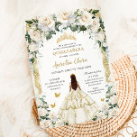 Princess Quinceañera Champagne Ivory Roses Dress  Invitation<br><div class="desc">Personalize this lovely quinceañera invitation with your own wording easily and quickly,  simply press the customize it button to further re-arrange and format the style and placement of the text.  Matching items available in store!  (c) The Happy Cat Studio</div>