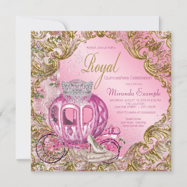 Princess Quinceañera Invitation (Front)