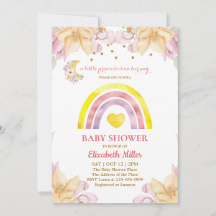 Princess Rainbow Baby Shower Invitation