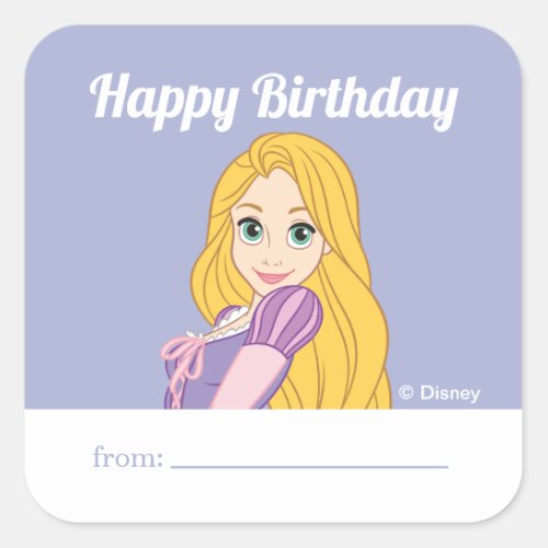 Princess Rapunzel  A Gift From _ Birthday Square Sticker
