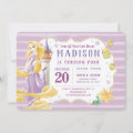 Princess Rapunzel | Watercolor Birthday Invitation | Zazzle