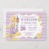 Princess Rapunzel | Watercolor Birthday Invitation (Front)